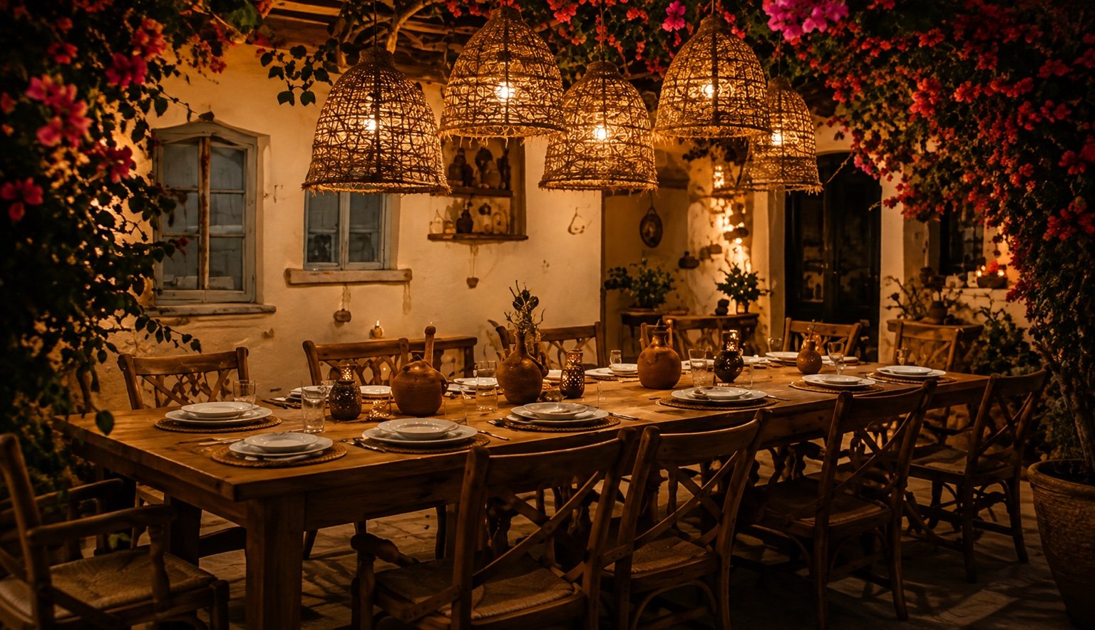Breakfast courtyard at Slow Tunis