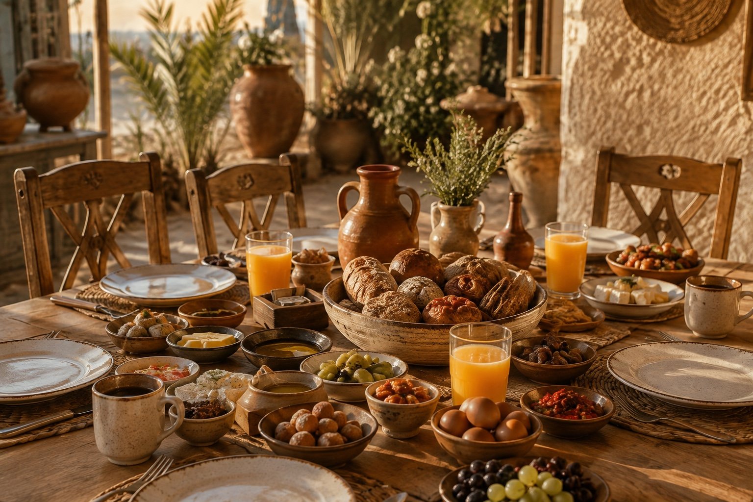 Homemade breakfast at Slow Tunis